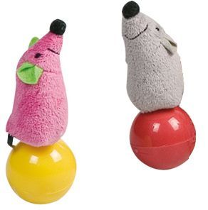 Flamingo Tumbling Mouse Cat Toy - OS
